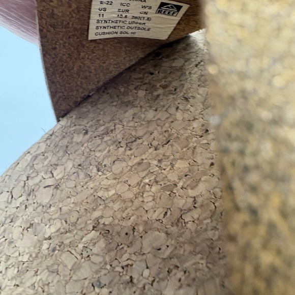 Reef Shoes Womens Size 11 Cushion Sol Hi Platform Sandals‎ Bronze Slide - Picture 3 of 10